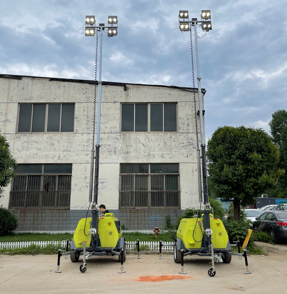 持續(xù)交貨中！山東思拓瑞克20臺9米移動照明燈車陸續(xù)發(fā)貨發(fā)往蒙古國